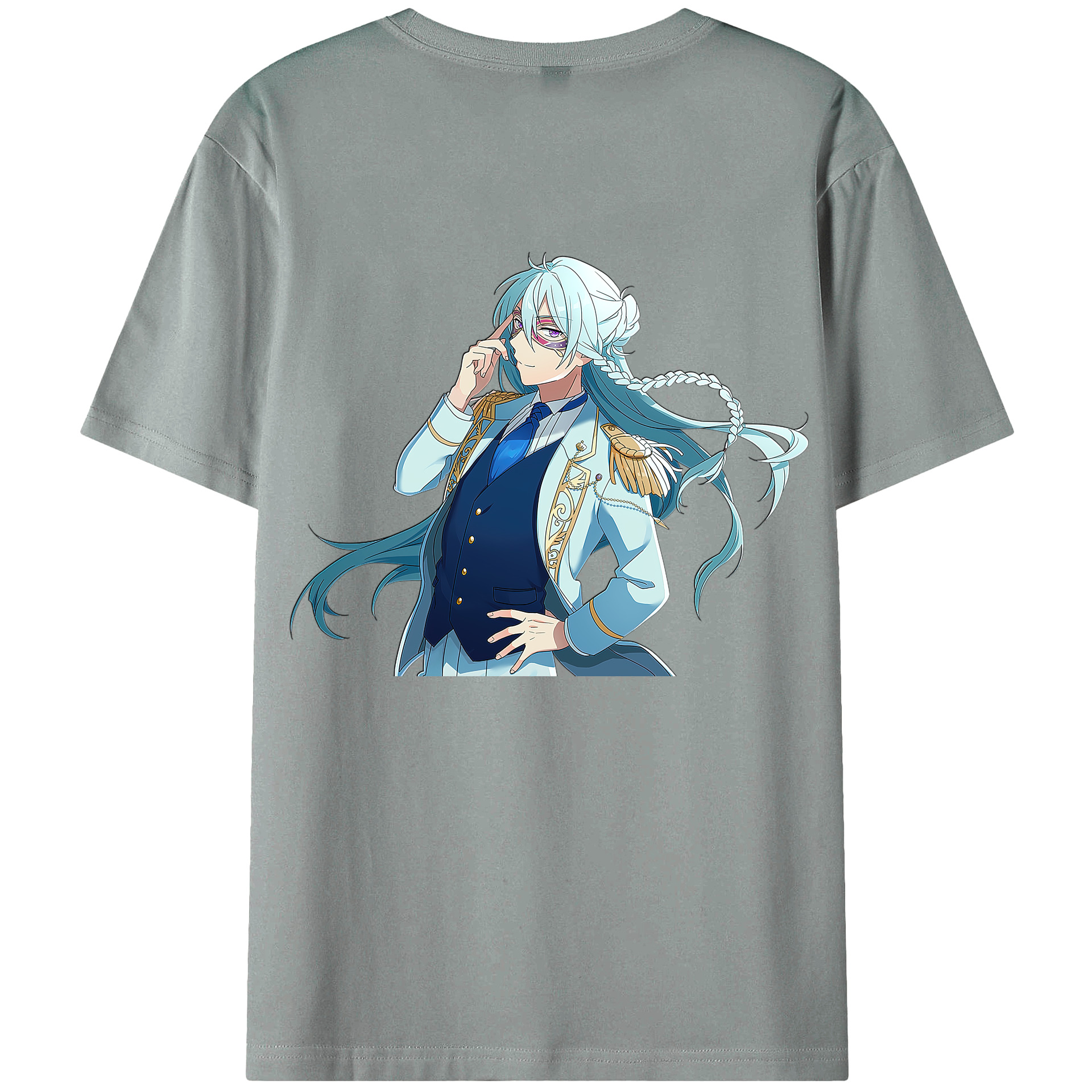 （画像用） あんさんぶるスターズ! Ensemble Stars 綿100％ メンズ半袖Tシャツ（バックプリント） 通気性